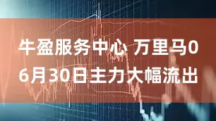 牛盈服务中心 万里马06月30日主力大幅流出