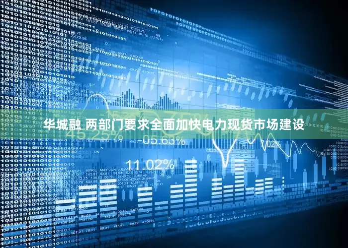 华城融 两部门要求全面加快电力现货市场建设